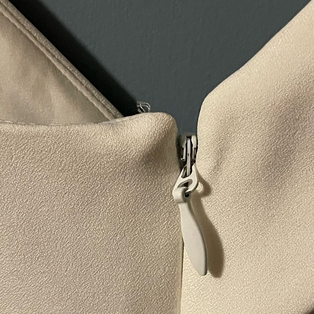 BCBG One Shoulder Cream Dress - Picture 9 of 10